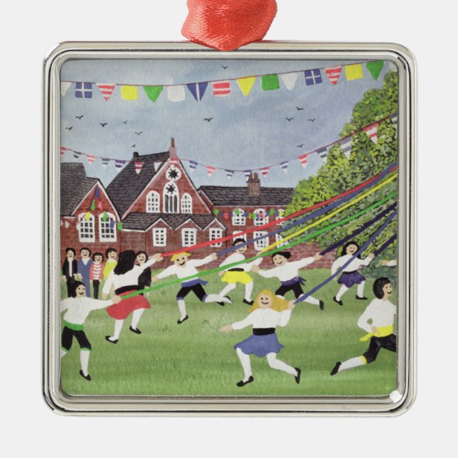 Adorno Metálico Maypole que baila 1991 (Frente)