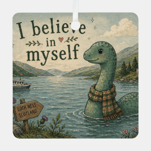Adorno Metálico Me creo un caprichoso Monstruo del Lago Ness