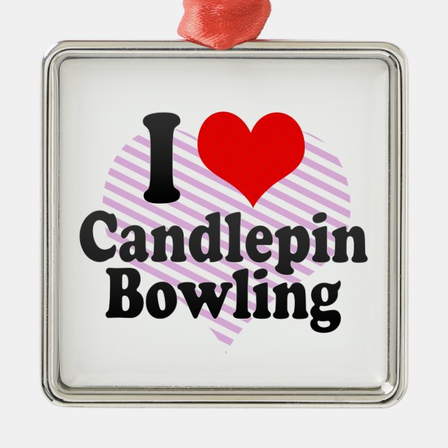 Adorno Metálico Me encanta el Candlepin Bowl (Frente)