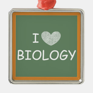 Adorno Metálico Me encanta la biología