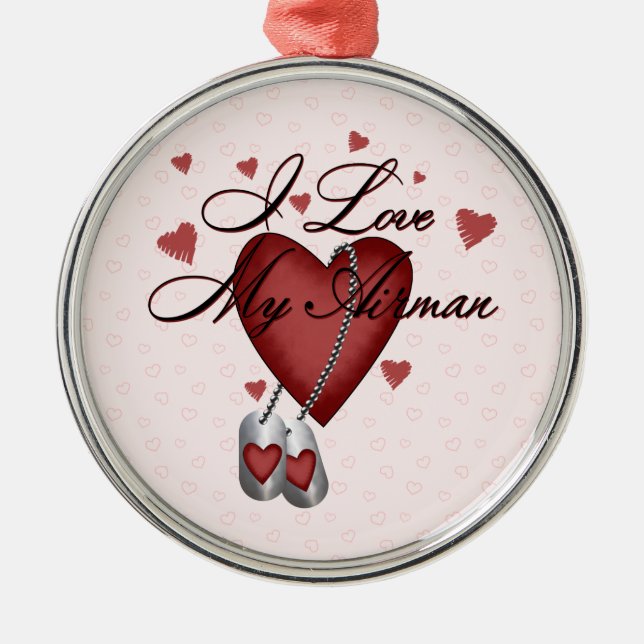 Adorno Metálico Me encanta mi Airman (Frente)