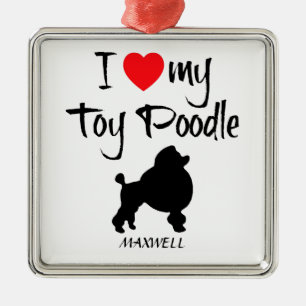 Adorno Metálico Me Encanta Mi Perro De Poodle Juguete