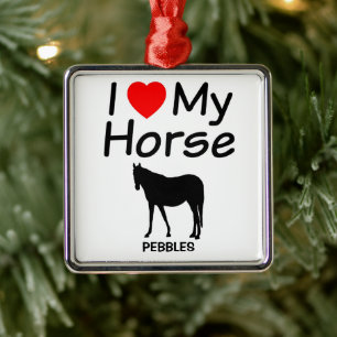 Adorno Metálico Me encanta mi silueta de caballo