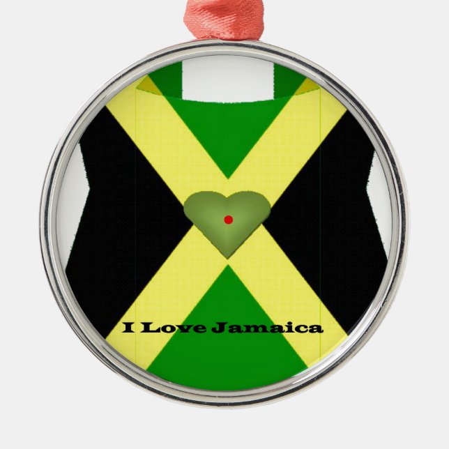 Adorno Metálico Me encanta que Jamaica tenga un buen día y una mej (Frente)