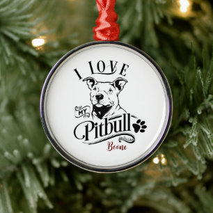 Adorno Metálico Me encantan mis Navidades de Pitbull