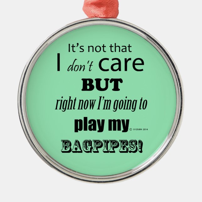Adorno Metálico Me importan los Bagpipes (Frente)