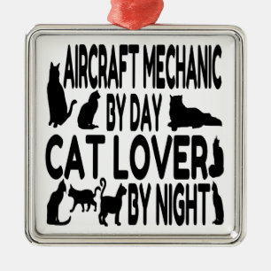 Adorno Metálico Mecánico de aeronaves Cat Lover