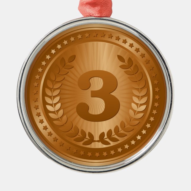 Adorno Metálico Medalla de bronce tercera ganadora (Frente)