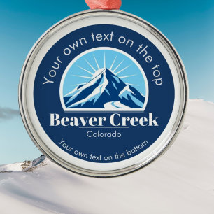 Adorno Metálico Medalla de la estación de esquí Beaver Creek Color
