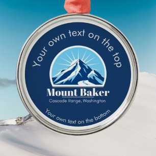 Adorno Metálico Medalla de la estación de esquí Mount Baker Cascad