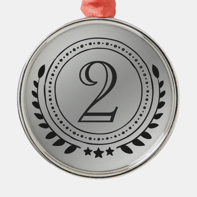 Adorno Metálico Medalla de plata de honor en segundo lugar en grad (Frente)
