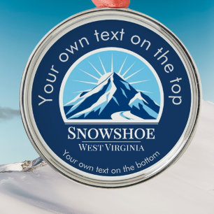 Adorno Metálico Medalla de Snowshoe West Virginia