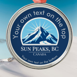 Adorno Metálico Medalla de Sun Peaks Columbia Británica Canadá