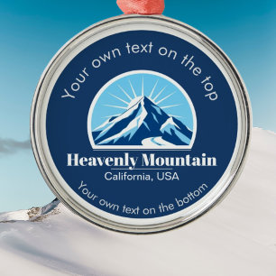 Adorno Metálico Medalla de vacaciones de esquí de Heavenly Mountai