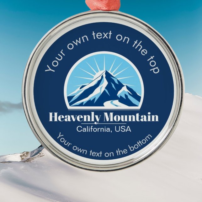 Adorno Metálico Medalla de vacaciones de esquí de Heavenly Mountai (Subido por el creador)