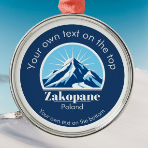 Adorno Metálico Medalla de vacaciones de esquí de Zakopane Polonia
