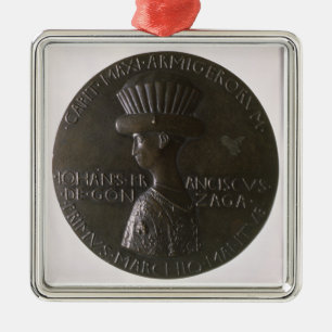 Adorno Metálico Medalla del retrato que representa Gianfrancesco