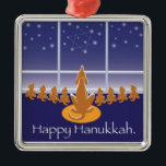Adorno Metálico Medallón de WagsToWishes_Menorah Dogs_Hanukkah<br><div class="desc">Nuestro medallón esperanzado de los perros de Jánuca hace un gran regalo para una de las ocho noches,  y pondrá definitivamente una sonrisa que brilla intensamente en la cara de cualquier beneficiario afortunado.</div>