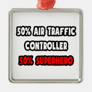 Adorno Metálico Media controladora de tráfico aéreo... Medio super