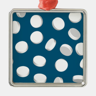 Adorno Metálico medicamentos para pastillas azules