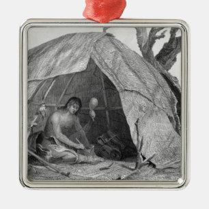 Adorno Metálico Médico indio que inventa un pote de medicina