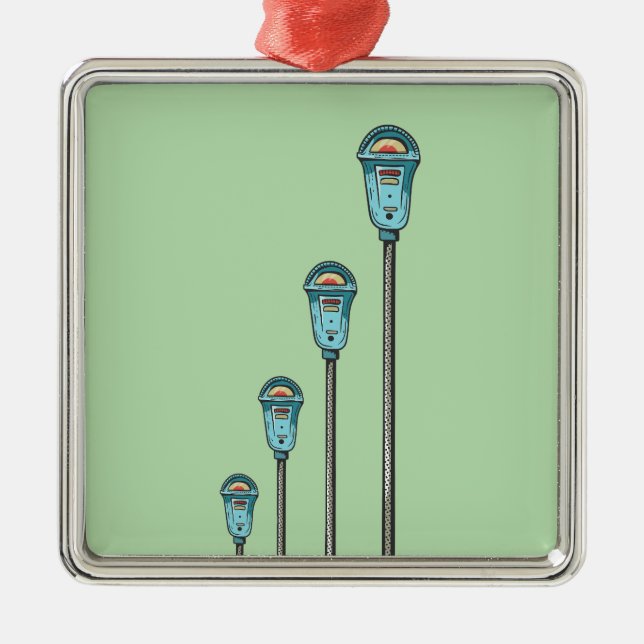 Adorno Metálico Medidor de estacionamiento retro (Frente)