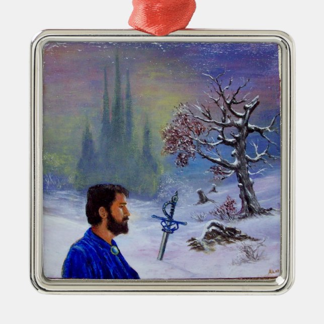 ADORNO METÁLICO MEDITACIÓN DE UNA NOCHE (Frente)