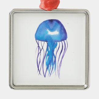 Adorno Metálico Medusas azules y púrpuras