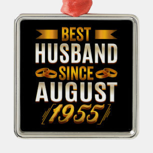 Adorno Metálico Mejor Esposo Desde Agosto De 1955 Funny Annivesary