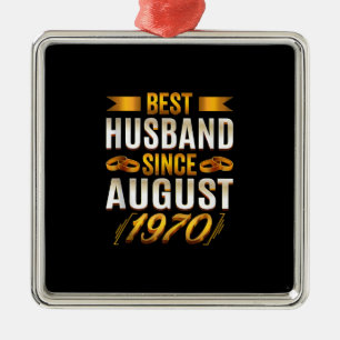 Adorno Metálico Mejor Esposo desde agosto de 1970 - Gracioso 50