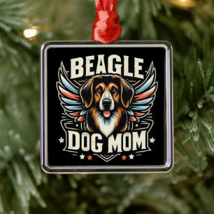 Adorno Metálico Mejor Mamá Perro Beagle - Regalo de Perro Beagle