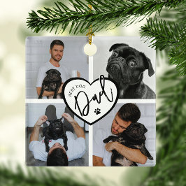 Adorno Metálico Mejor Papá Perro | Fotocolage