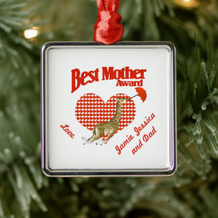 Adorno Metálico Mejor Premio a la Madre Keepsake
