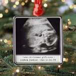 Adorno Metálico Mejor regalo de ultrasonido de la historia del beb<br><div class="desc">Celebre el precioso regalo que su nuevo miembro de la familia le ha hecho con un elegante adorno metalizado de una plaza de fotos. El diseño neutro de género es adecuado para un niño o chica de recién nacido. La redacción y la imagen de esta plantilla son fáciles de personalizar....</div>