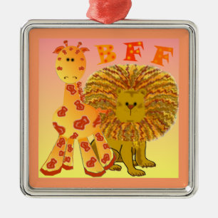 Adorno Metálico Mejores amigos de BFF para siempre