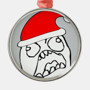 Adorno Metálico Meme enojado de Navidad de FFFUUU