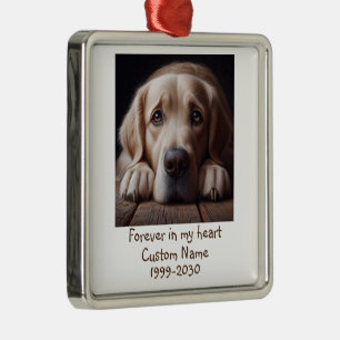 Adorno Metálico Memorial de fotos personalizado Keepsake Mascota p