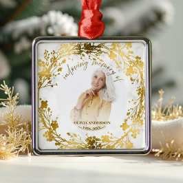 Adorno Metálico Memorial de la foto del Relieve metalizado dorado 