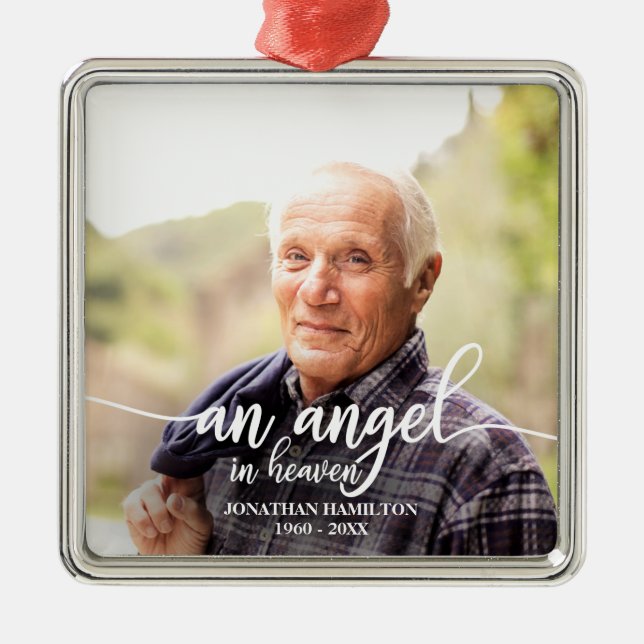 Adorno Metálico Memorial fotográfico personalizado de Un Ángel En  (Frente)