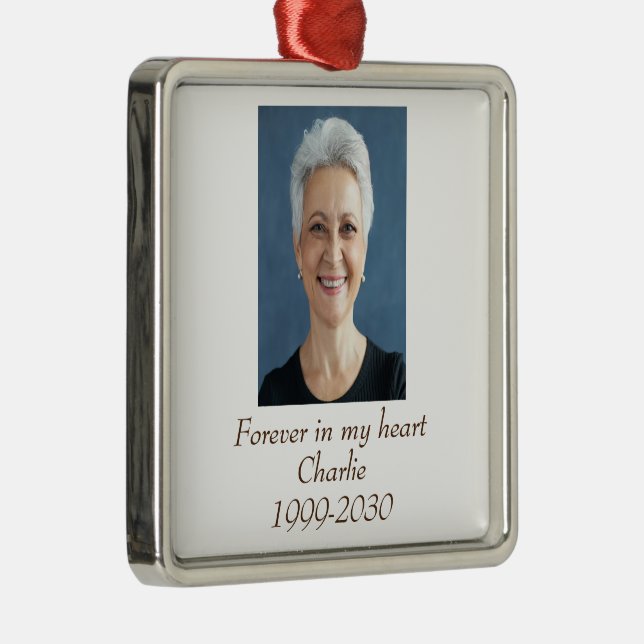 Adorno Metálico Memorial fotográfico personalizado Keepsake para s (Derecha)