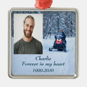 Adorno Metálico Memorial fotográfico personalizado Keepsake para s