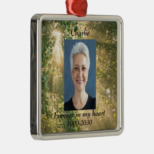 Adorno Metálico Memorial fotográfico personalizado Keepsake para s (Derecha)