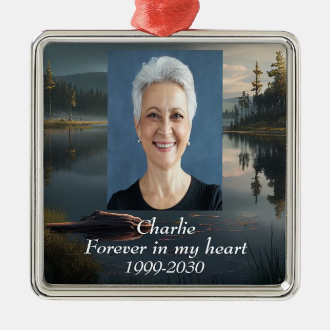 Adorno Metálico Memorial fotográfico personalizado Keepsake para s (Frente)