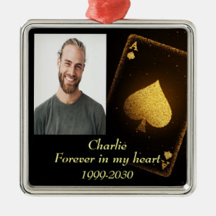 Adorno Metálico Memorial fotográfico personalizado Keepsake para s