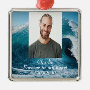 Adorno Metálico Memorial fotográfico personalizado Keepsake para s