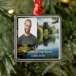 Adorno Metálico Memorial fotográfico personalizado Keepsake para s