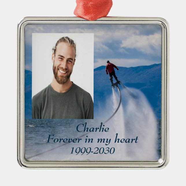 Adorno Metálico Memorial fotográfico personalizado Keepsake para s (Frente)