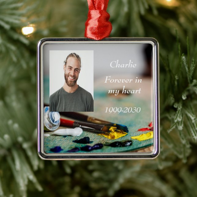 Adorno Metálico Memorial fotográfico personalizado Keepsake para s (Árbol)