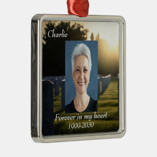 Adorno Metálico Memorial fotográfico personalizado Keepsake para s