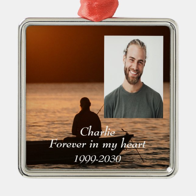 Adorno Metálico Memorial fotográfico personalizado Keepsake para s (Frente)